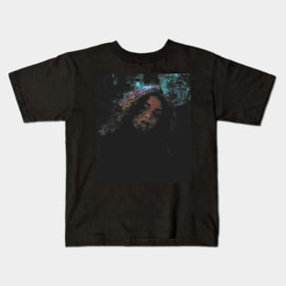 Beautiful girl, in dark place. Like cave. Dark but beautiful. Kids T-Shirt